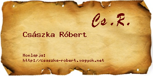 Császka Róbert névjegykártya